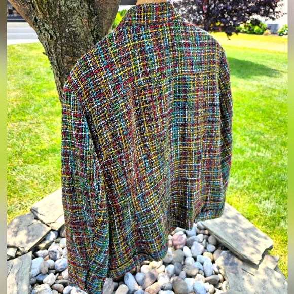Coldwater Creek Vibrant Tweed Jacket Cardigan - Picture 6 of 6